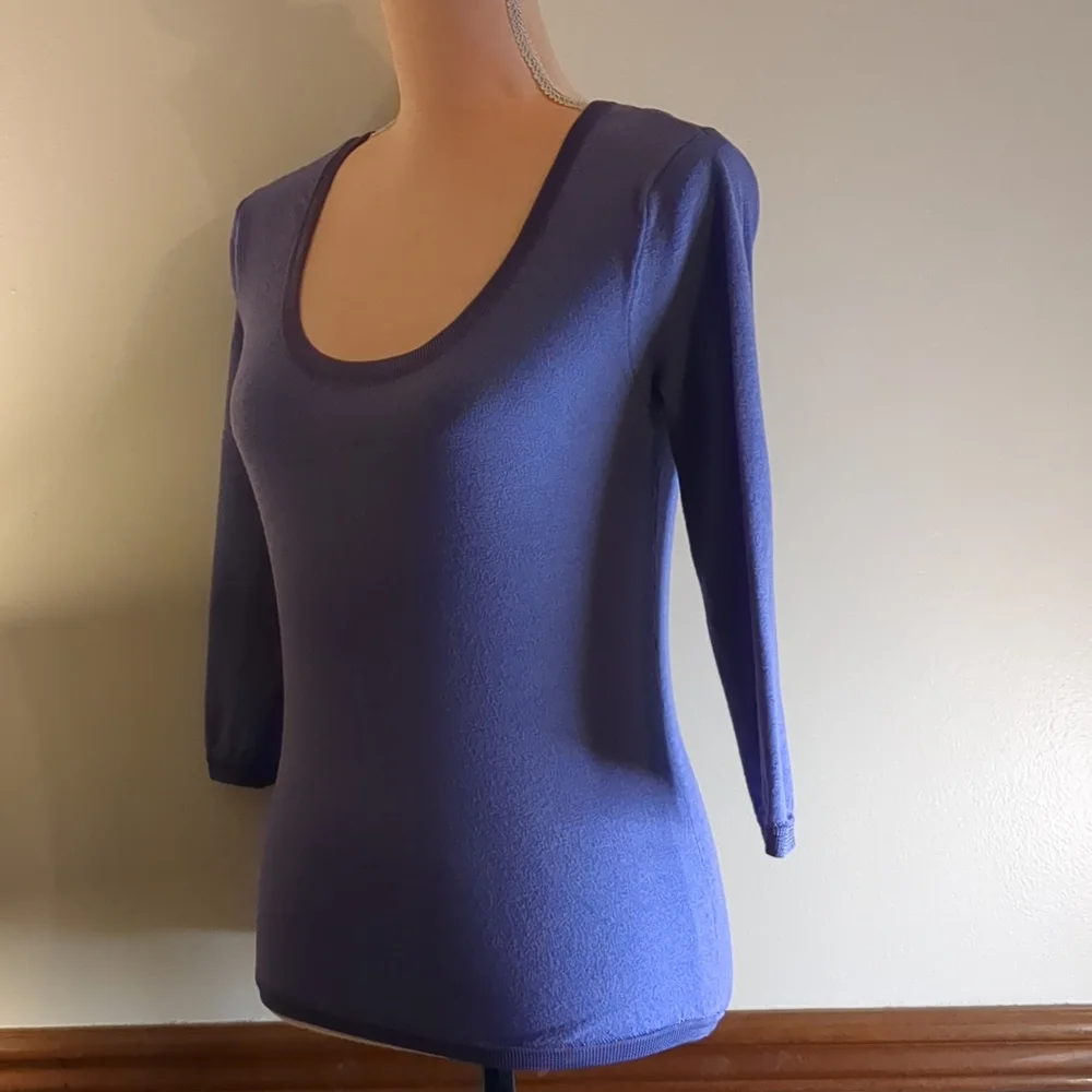 Paradox violet colored light fitted sweater dress top, Women's Small - Picture 2 of 7